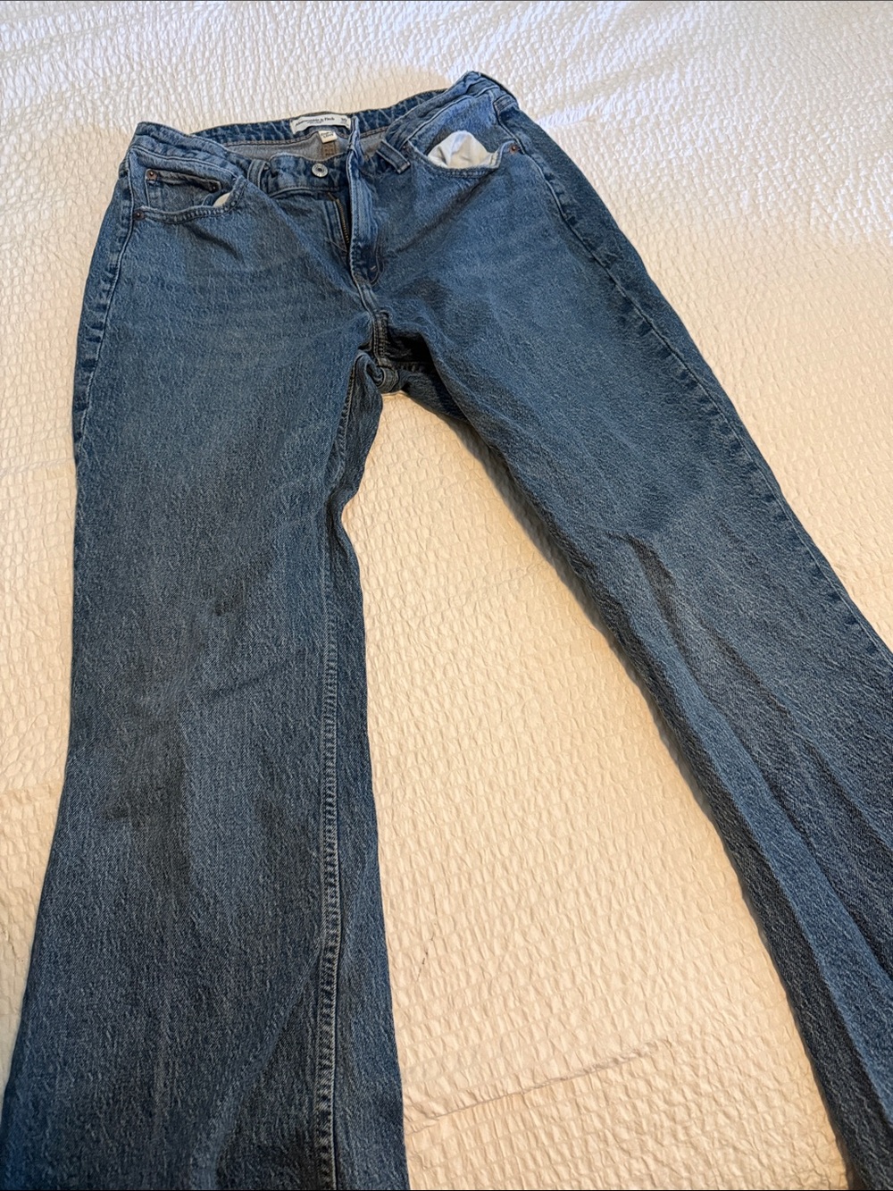 Abercrombie & Fitch Women's Dark Blue Flare Jeans 30 LONG